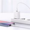 Baseus Super Si Netzladegerät 20W, USB Typ-C, Weiß + 20W USB Typ-C – iPhone 1m Kabel