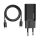 Baseus Super Si Netzteil Schnellladegerät 25W, USB Typ-C, Schwarz + 3A USB Typ-C, 1m Kabel
