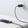 Baseus Super Si Netzteil Schnellladegerät 25W, USB Typ-C, Schwarz + 3A USB Typ-C, 1m Kabel