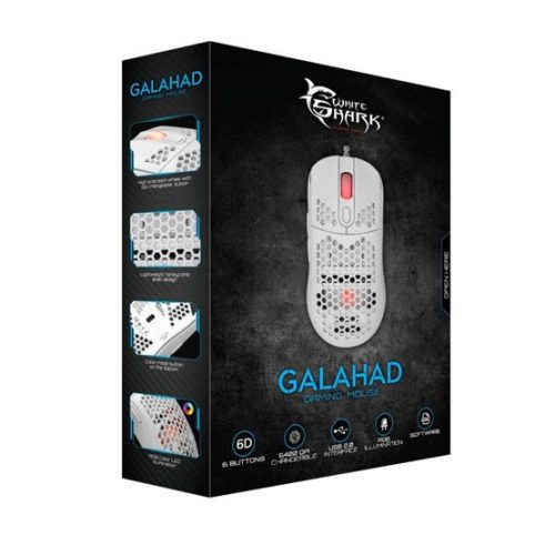 Weißer Hai GM-5007W Galahad Gaming-Maus - Weiß
