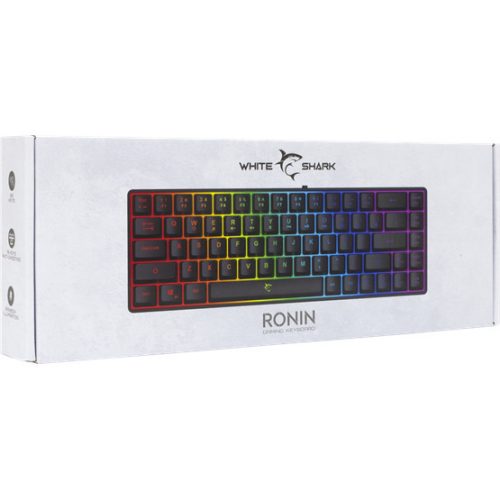 Weißer Hai GK-2201B-HU RONIN kabelgebundene Membran-Gaming-Tastatur - schwarz - HU