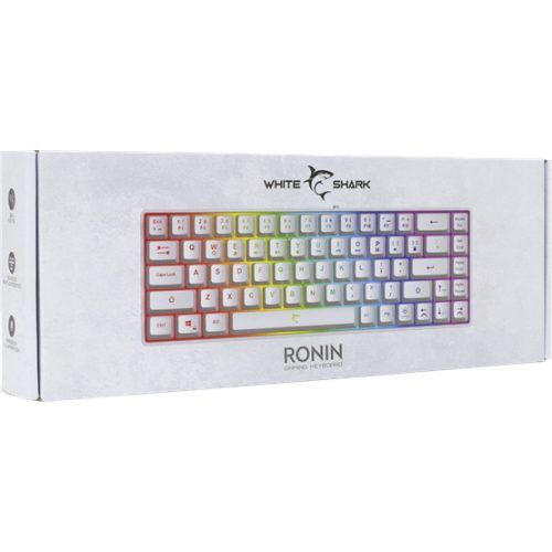 Weißer Hai GK-2201W-HU RONIN kabelgebundene Membran-Gaming-Tastatur - weiß - HU