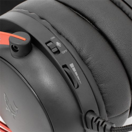 Weißer Hai GH-2341B/R GORILLA Gaming-Headset mit Mikrofon - Schwarz/Rot