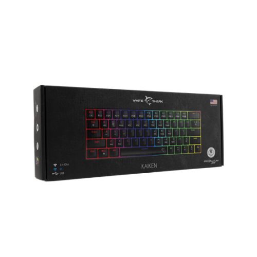 White Shark Premium GK-003111B/R-US KAIKEN drahtlose mechanische Gaming-Tastatur - Schwarz - US