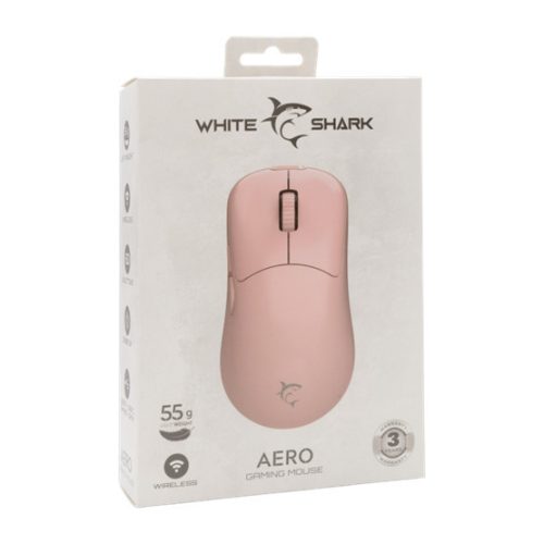 Weißer Hai WGM-5015P AERO kabellose Gaming-Maus - Rosa