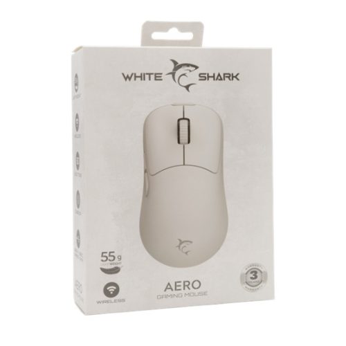Weißer Hai WGM-5015W AERO kabellose Gaming-Maus - Weiß