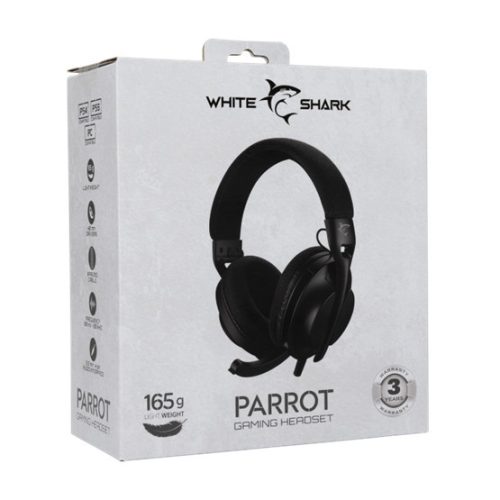 Weißer Hai GH-2440B PARROT Gaming-Kopfhörer mit Mikrofon - Schwarz