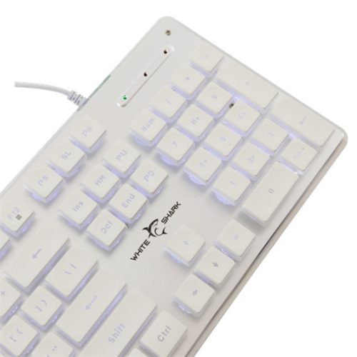 Weißer Hai GK-003241W-US TACHI kabelgebundene Membran-Gaming-Tastatur - Weiß - US