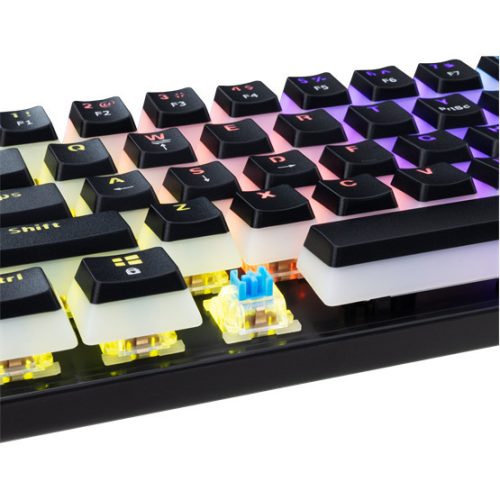 Weißer Hai GK-2202-2B/BL-US ASHIKO-2 kabelgebundene mechanische Gaming-Tastatur - schwarz - US