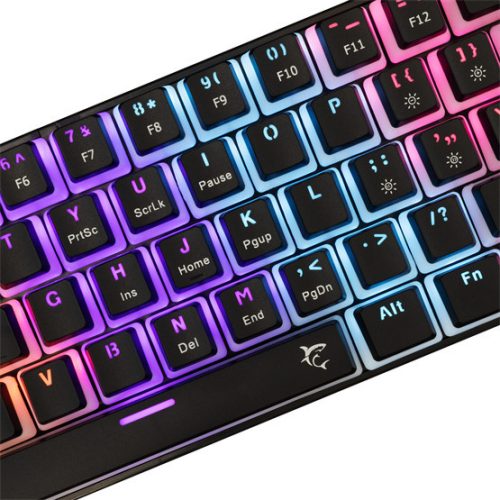Weißer Hai GK-2202-2B/BL-US ASHIKO-2 kabelgebundene mechanische Gaming-Tastatur - schwarz - US