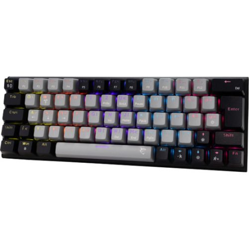 Weißer Hai GK-002723V2-G-B/BL-HU WAKIZASHI-2 kabelgebundene mechanische Gaming-Tastatur - grau/schwarz - HU/blau