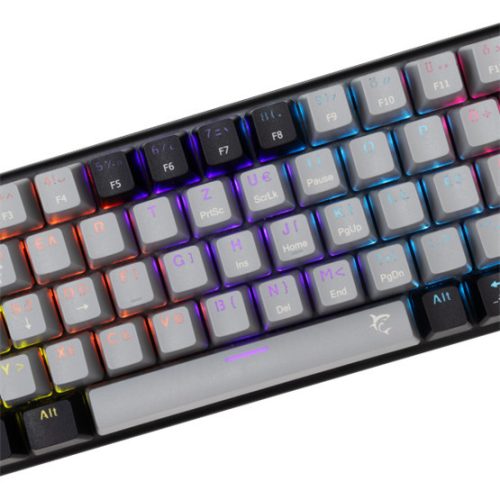 Weißer Hai GK-002723V2-G-B/BL-HU WAKIZASHI-2 kabelgebundene mechanische Gaming-Tastatur - grau/schwarz - HU/blau
