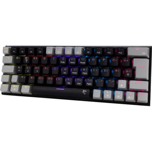 Weißer Hai GK-002123V2-B-G/BL-HU WAKIZASHI-2 kabelgebundene mechanische Gaming-Tastatur - schwarz/grau - HU/blau