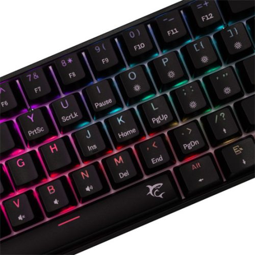 Weißer Hai GK-004113B/R-HU SHINOBI-2 kabelgebundene mechanische Gaming-Tastatur - Schwarz - HU /Rot/