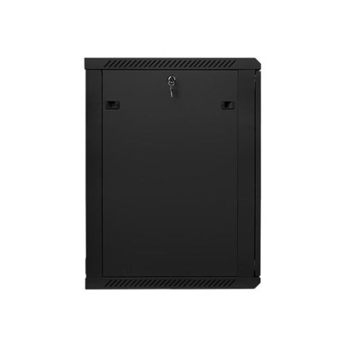 Lanberg 19" Wandregal Schrank 18U/600X600 Glastür, flach verpackt, schwarz V2