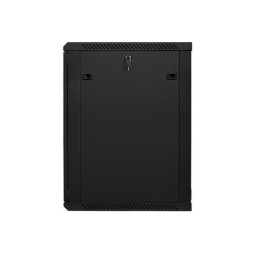 Lanberg 19" Wandregal Schrank 18U/600X600 Glastür, flach verpackt, schwarz V2