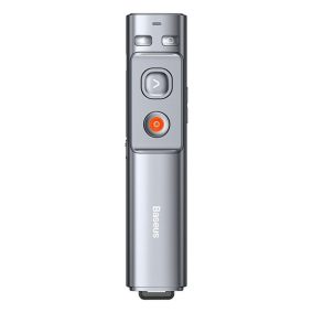   Baseus Orange Dot kabelloser Batteriebetriebener Presenter und Laserpointer, grau