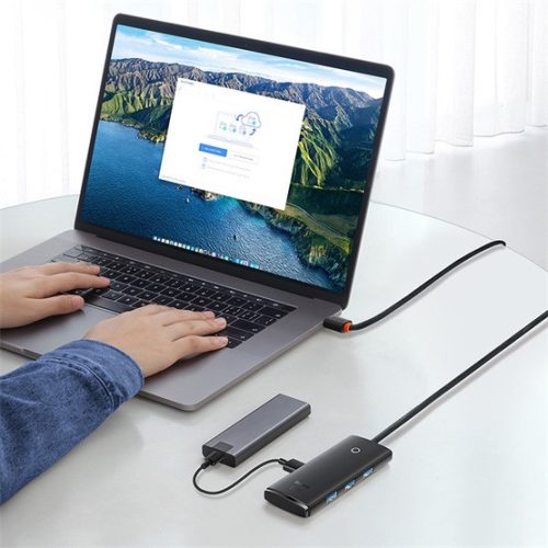 Baseus Lite 4-Port USB Type-A HUB Docking Station, 1m, Schwarz