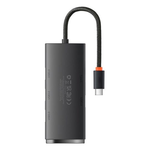 HUB Baseus Lite 4-Port USB Type-C HUB Dockingstation, 25 cm, Schwarz