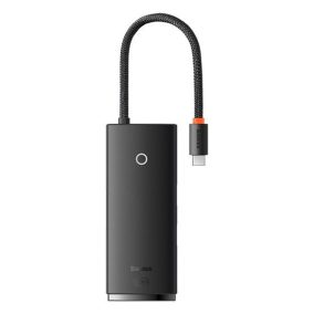 Baseus Lite 5-Port USB Type-C HUB Dockingstation, Schwarz