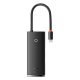Baseus Lite 5-Port USB Type-C HUB Dockingstation, Schwarz