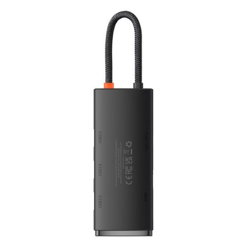 Baseus Lite 5-Port USB Type-C HUB Dockingstation, Schwarz
