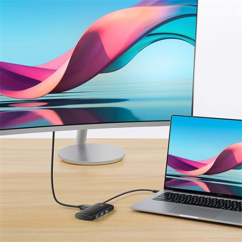 Baseus Lite 5-Port USB Type-C HUB Dockingstation, Schwarz