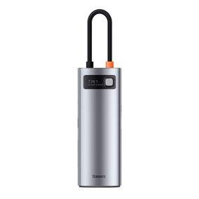   Baseus Metal Gleam 7-in-1 USB Type-C HUB Dockingstation, Grau