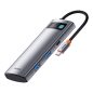  Baseus Metal Gleam 7-in-1 USB Type-C HUB Dockingstation, Grau