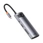   Baseus Metal Gleam 7-in-1 USB Type-C HUB Dockingstation, Grau