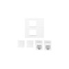 Lanberg 45x45mm Einbaurahmen mit 2xRJ45 CAT.6 UTP Keystone-Modul, weiß
