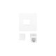 Lanberg 45x45mm Einbaurahmen 1xRJ45 CAT.6 UTP Keystone-Modul, weiß