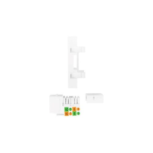 Lanberg 45x45mm Einbaurahmen 1xRJ45 CAT.6 UTP Keystone-Modul, weiß