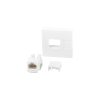 Lanberg 45x45mm Einbaurahmen 1xRJ45 CAT.6 UTP Keystone-Modul, weiß