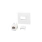  Lanberg 45x45mm Einbaurahmen 1xRJ45 CAT.6 UTP Keystone-Modul, weiß