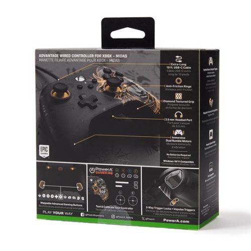 PowerA Advantage kabelgebundener Xbox Series X|S Controller - Midas Fortnite