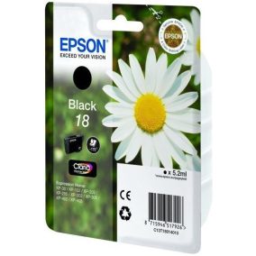   EPSON T1801 (C13T18014012) NO.18 LEÉRTÉKELT (5,2ML) FEKETE EREDETI TINTAPATRON